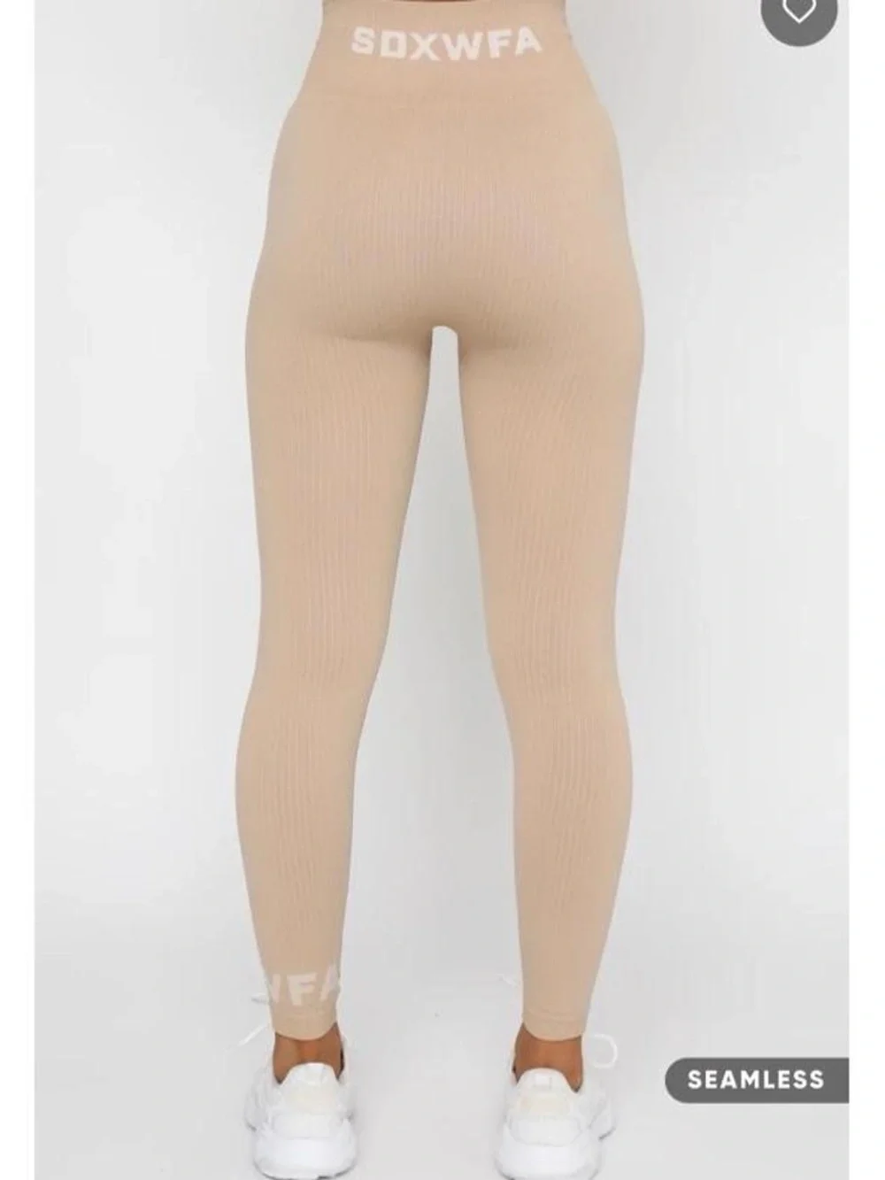 White Fox Boutique Coffee Date Seamless High-Waist Leggings in Sand